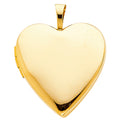14K Yellow Gold Heart Locket Pendant