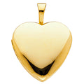 14K Yellow Gold Heart Locket Pendant
