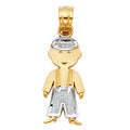 14K Two Tone Gold Baby Pendant (PT665)