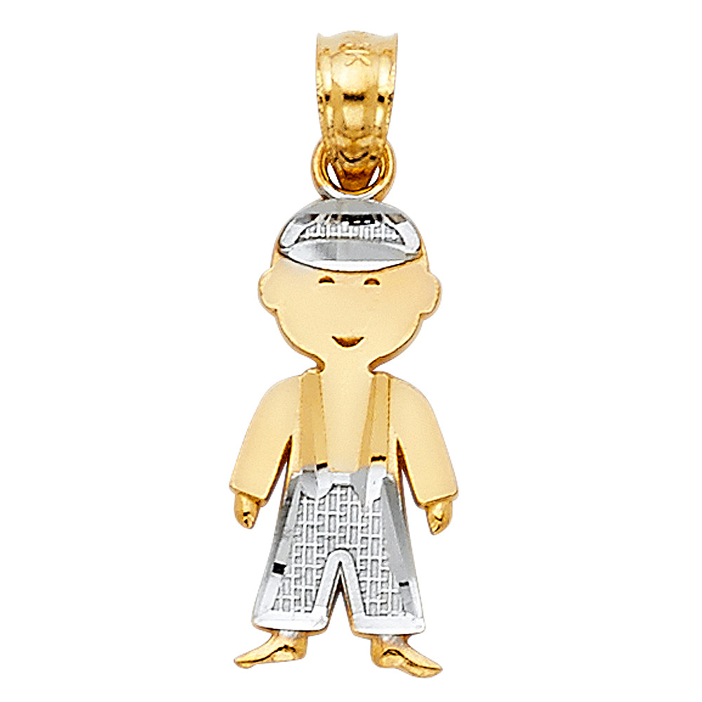 14K Two Tone Gold Baby Pendant (PT665)