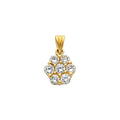14K Yellow Gold CZ Pendant (PT693)
