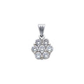 14K White Gold CZ Pendant (PT693W)