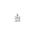 14K White Gold Princess CZ Basket Pendant (PT704)