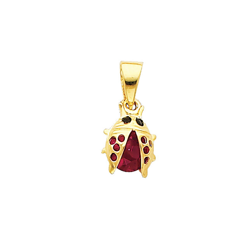 14K Yellow Gold Ladybug Pendant (PT716)
