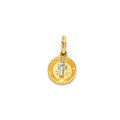 14K Two Tone Gold Religious Pendant (PT741)