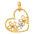 14K Two Tone Gold Pendant (PT753)