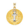 14K Two Tone Gold Religious Pendant (PT754)