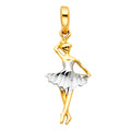 14K Two Tone Gold Ballerina Pendant (PT772)
