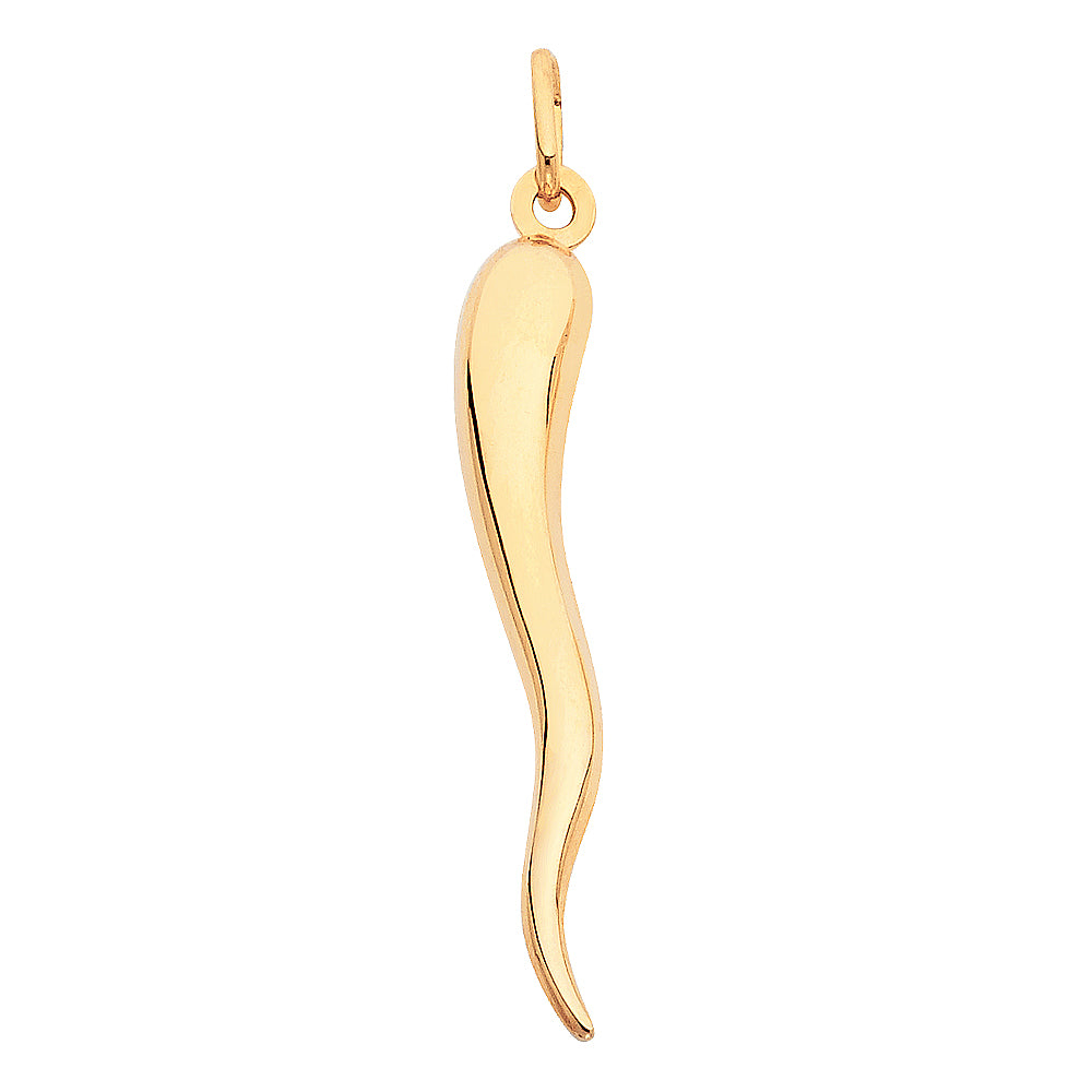 14K Yellow Gold Horn Pendant