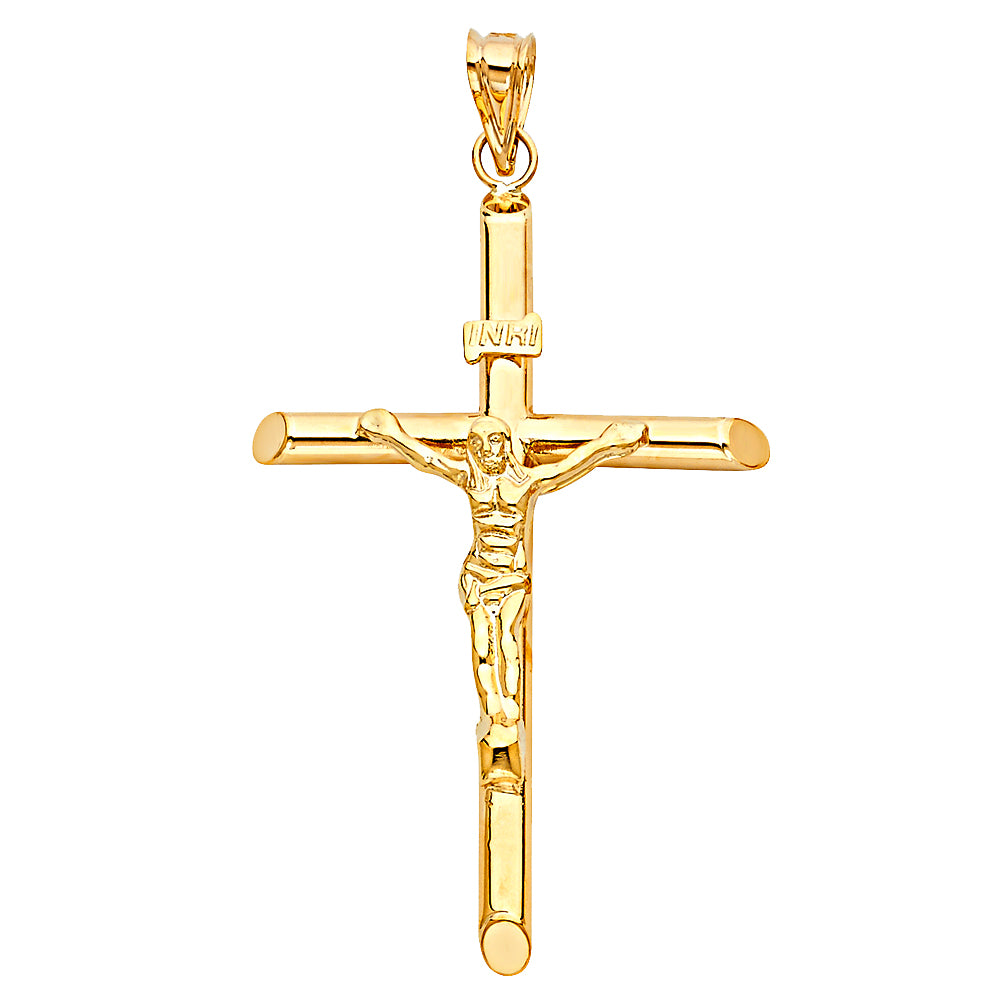 14K Yellow Gold Crucifix Pendant