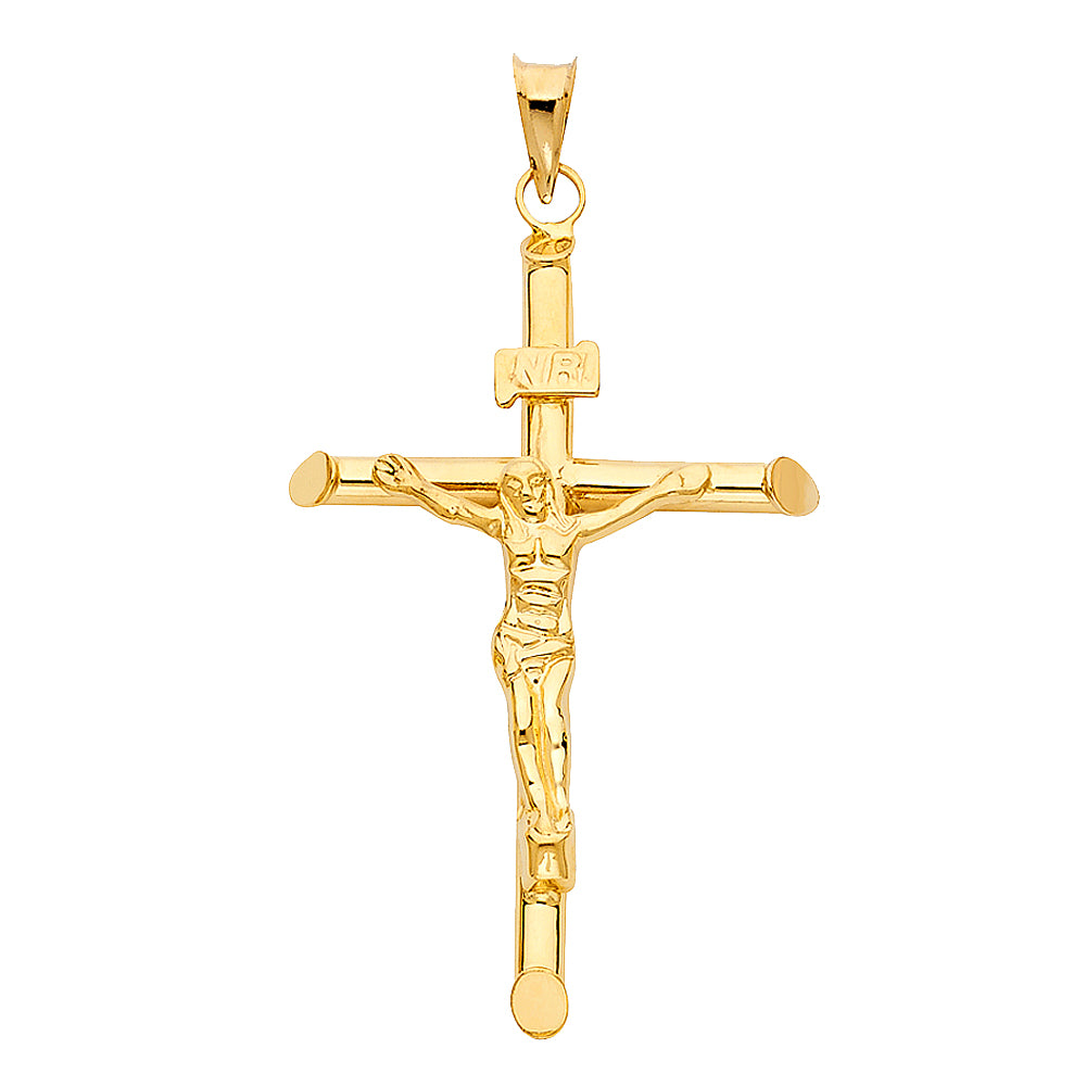 14K Yellow Gold Crucifix Pendant