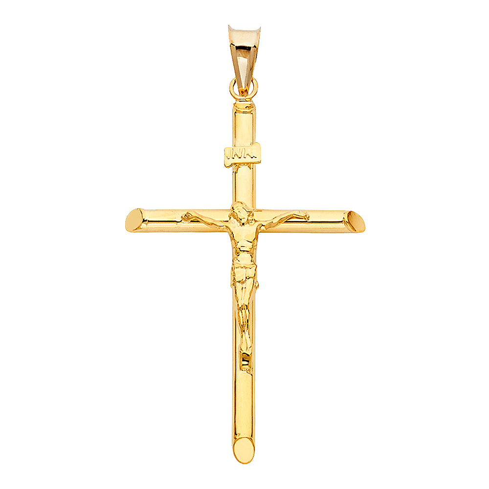 14K Yellow Gold Crucifix Pendant