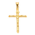 14K Yellow Gold Crucifix Pendant