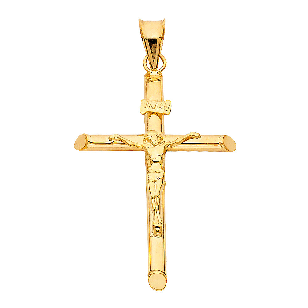 14K Yellow Gold Crucifix Pendant