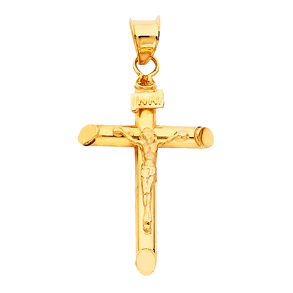 14K Yellow Gold Crucifix Pendant