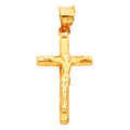 14K Yellow Gold Crucifix Pendant