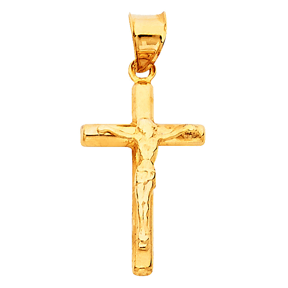 14K Yellow Gold Crucifix Pendant