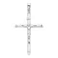 14K White Gold Crucifix Pendant