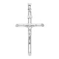 14K White Gold Crucifix Pendant