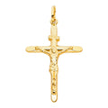 14K Yellow Gold Crucifix Pendant