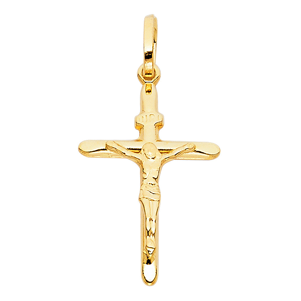 14K Yellow Gold Crucifix Pendant