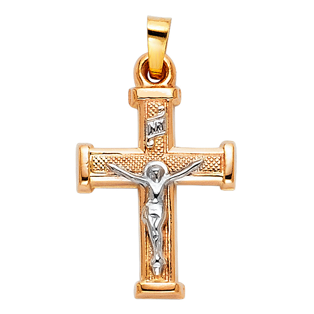 14K Yellow Gold Crucifix Pendant