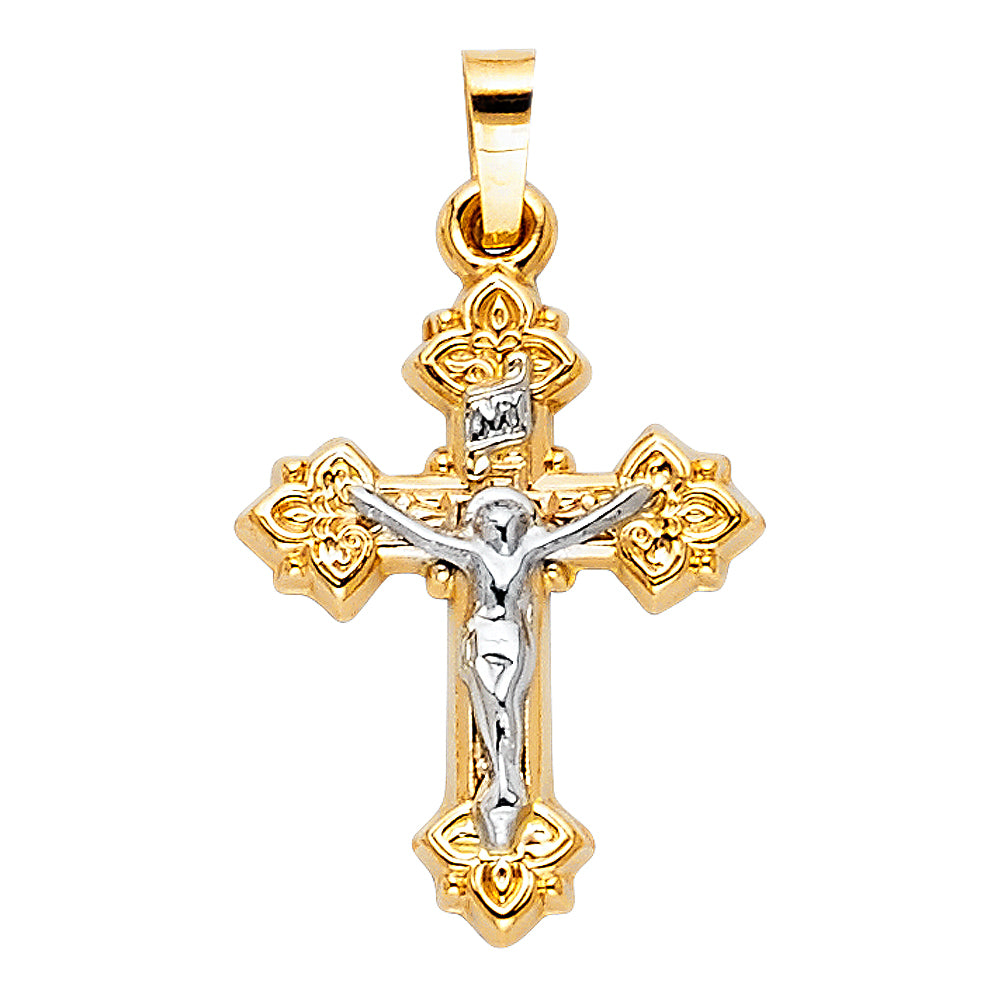 14K Yellow Gold Crucifix Pendant