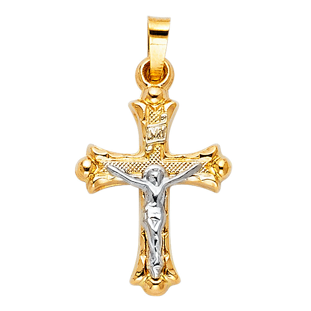 14K Yellow Gold Crucifix Pendant
