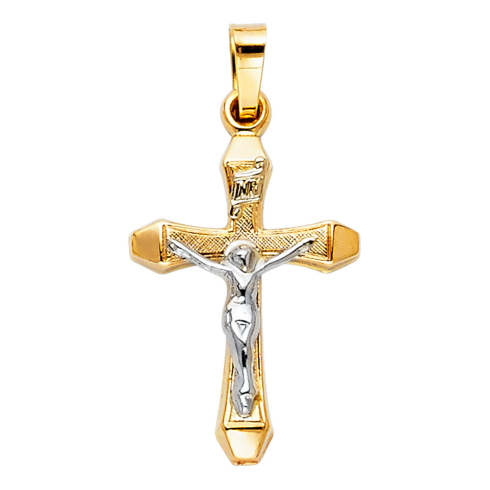 14K Yellow Gold Crucifix Pendant