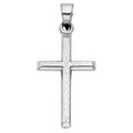 14K White Gold Cross Pendant