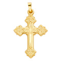 14K Two Tone Gold Cross Pendant