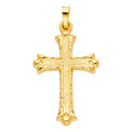 14K Two Tone Gold Cross Pendant