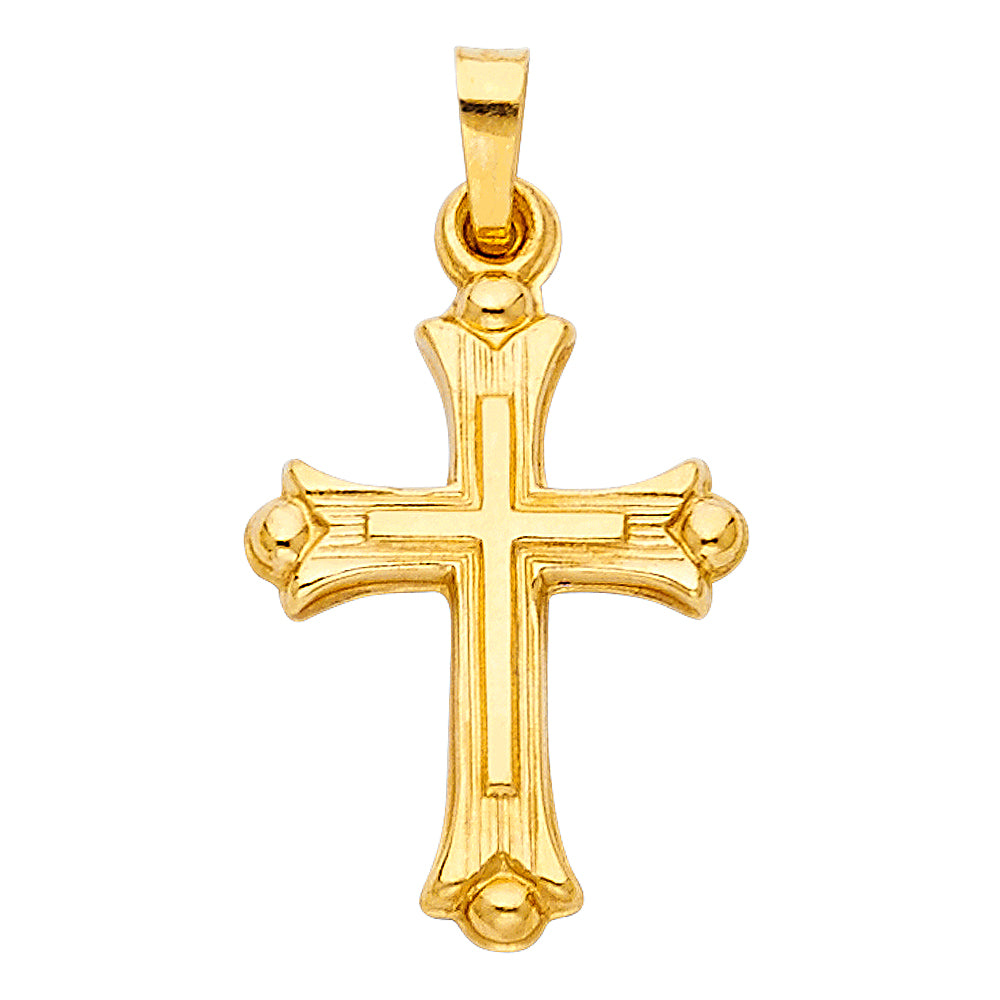 14K White Gold Cross Pendant