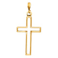14K Yellow Gold Opening Cross Pendant