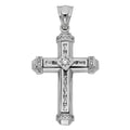 14K White Gold Fancy Cross Pendant