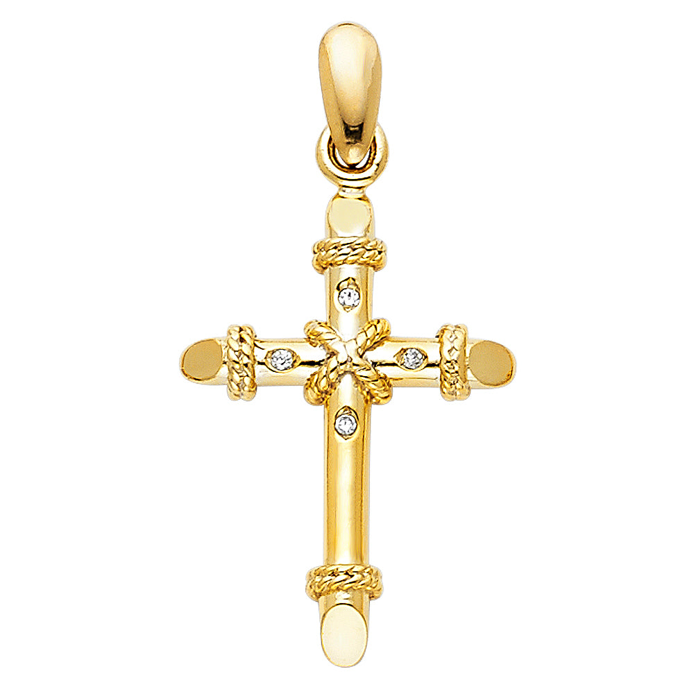 14K Yellow Gold Cross Pendant