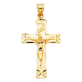 14K Yellow Gold Fancy Crucifix Pendant