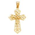 14K Yellow Gold Fancy Crucifix Pendant