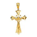 14K Yellow Gold Fancy Crucifix Pendant