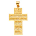 14K Yellow Gold Padre Nuestro Cross Pendant