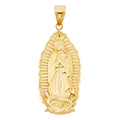 14K Yellow Gold Our Lady Of Guadalupe Pendant