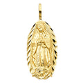 14K Yellow Gold Our Lady Of Guadalupe Pendant