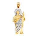 14K Two Tone Gold St.Jude Thaddeus Pendant
