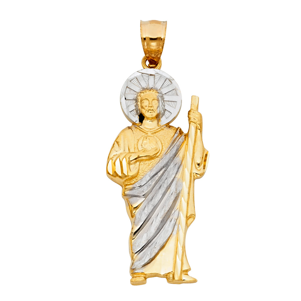 14K Two Tone Gold St.Jude Thaddeus Pendant