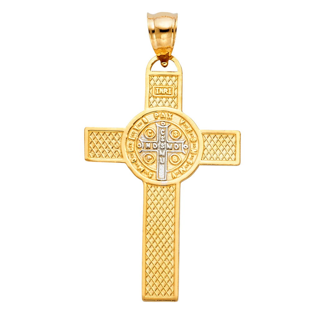 14K Two Tone Gold San Benito Cross