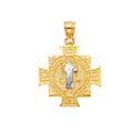 14K Two Tone Gold San Benito Pendant