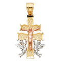 14K Yellow White Rose Gold Cross Of Caravaca Pendant
