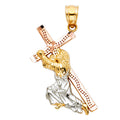 14K Yellow White Rose Gold Religious Pendant