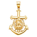 14K Yellow Gold Our Lady Of Guadalupe Pendant