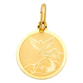 14K Yellow Gold Baptism Pendant